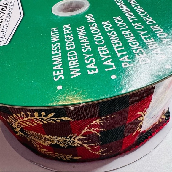 Lot of  7 Christmas New & Used Ribbon Wired & Non Wired, Various Types & Widths - Picture 11 of 11